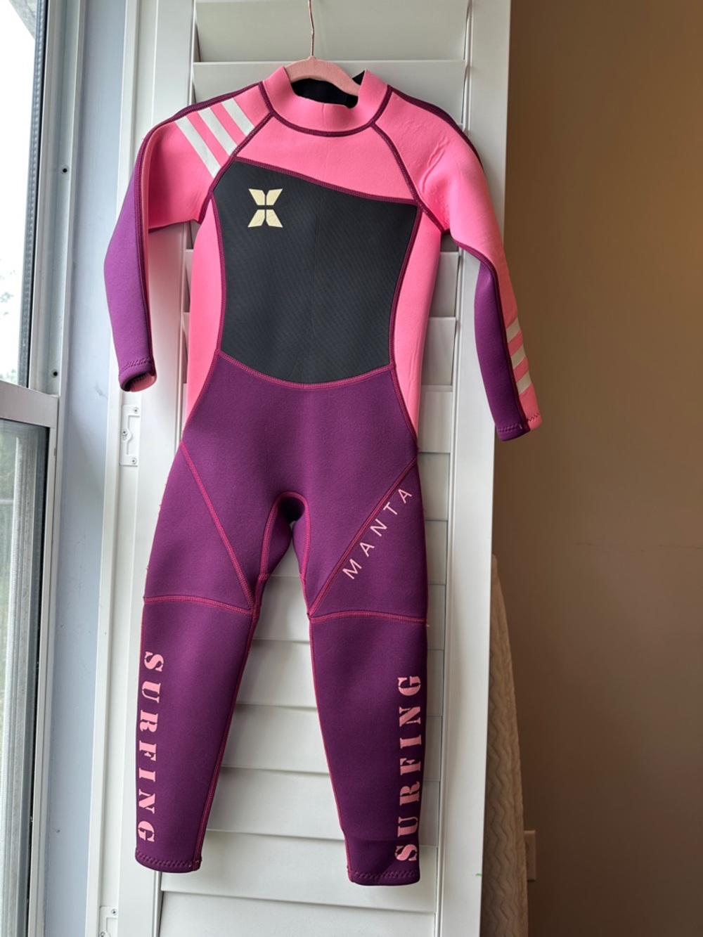 Kids Full Wetsuit - Pink & Purple
